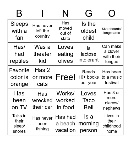 PMTS Find Someone Who... Bingo Card