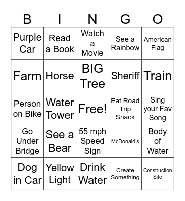 Adirondack’s BINGO Card