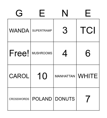 BIRTHDAY #70 Bingo Card