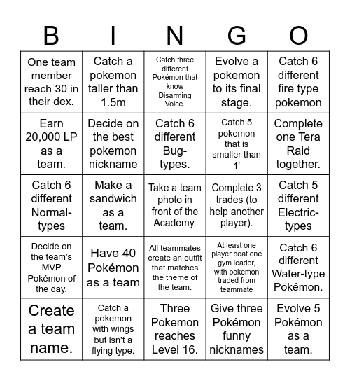Field Research Expedition Bingo Card