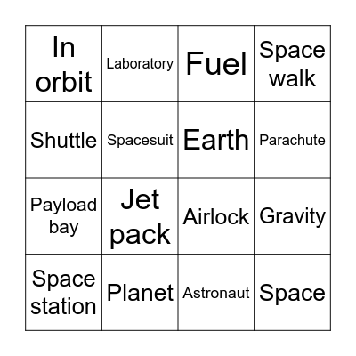 Living in Space Bingo Card