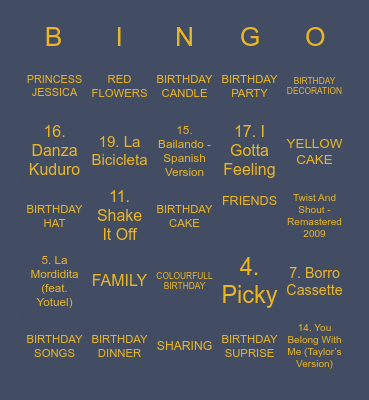 VALU’S BIRTHDAY Bingo Card
