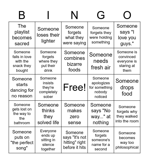 Bingooooo Bingo Card