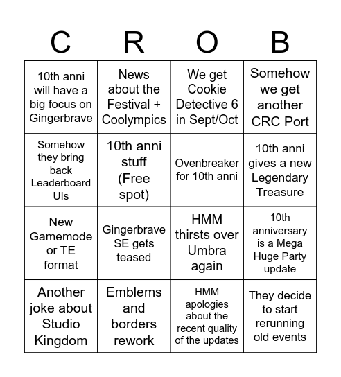 OB 10th Anni Roadmap Bingo Card