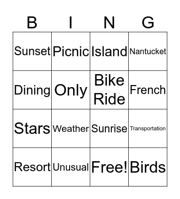 UpSell Bingo Card
