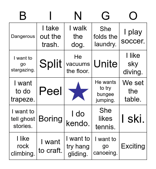 Review Bingo Card