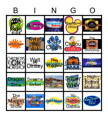 TV Logos Bingo Card