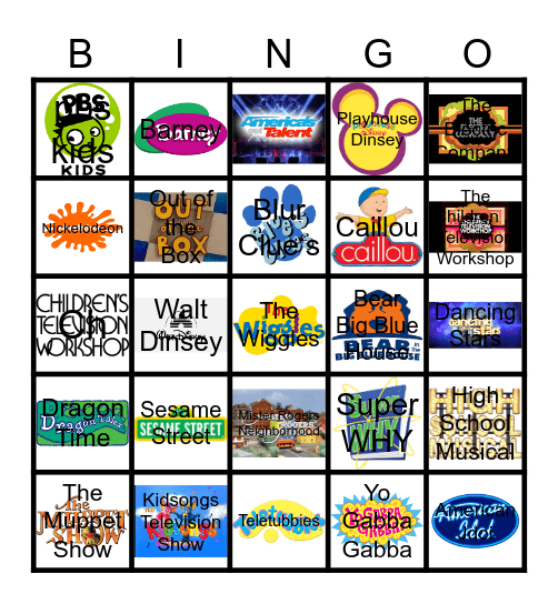 TV Logos Bingo Card