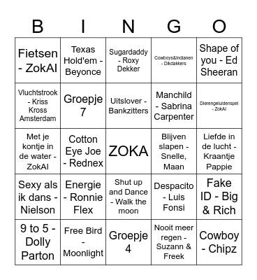COWBOY BINGO Card