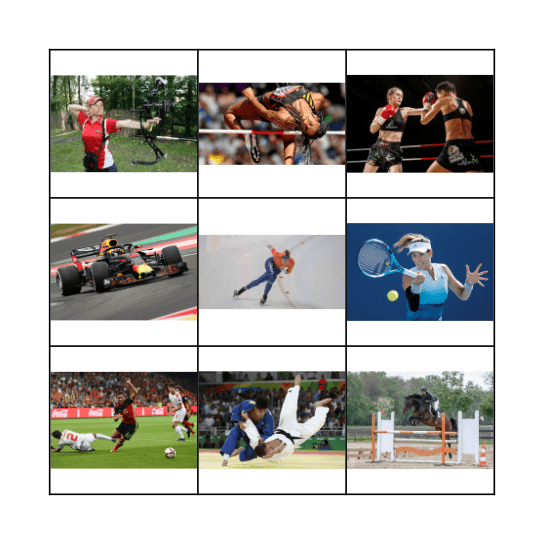 sport Bingo Card
