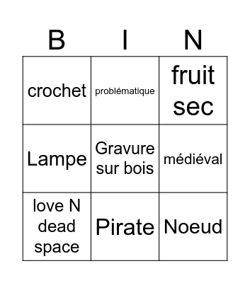 Stand Bingo Card