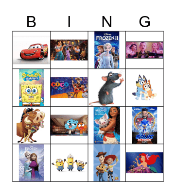 MOVIES BINGO Card