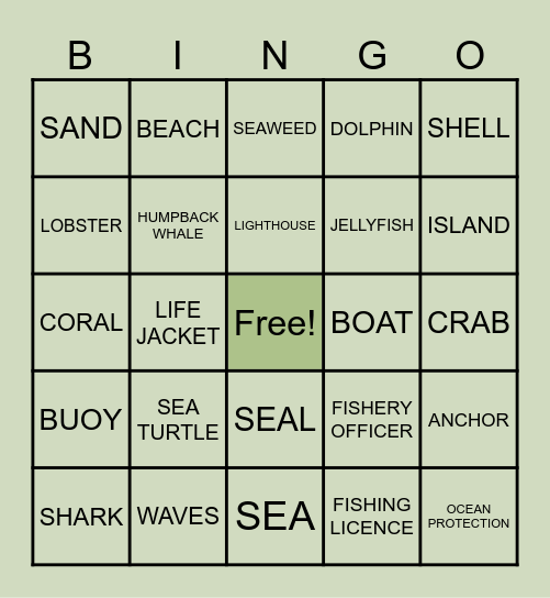 DFO BINGO Card