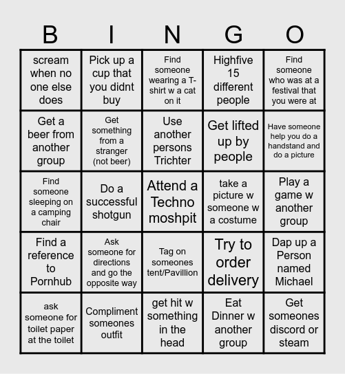 Airbeat One Bingo Card