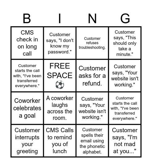 ⚽World Cup Bingo⚽ Bingo Card