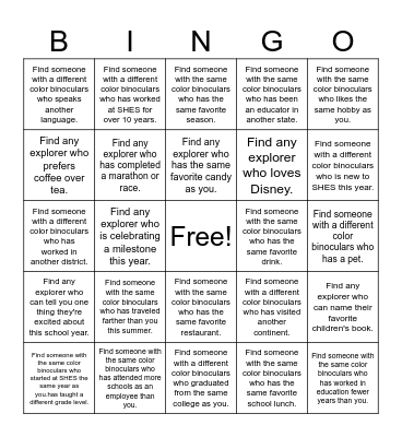 Shady Hills Bingo- Find Your Crew Bingo Card