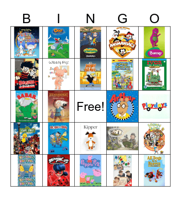 animation tv series Bingo Card