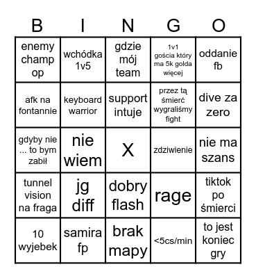 Samirarkusz Bingo Card
