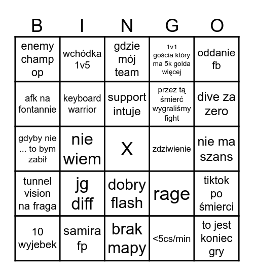 Samirarkusz Bingo Card