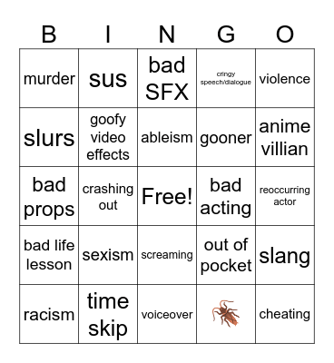 TT Bingo Board 1 Bingo Card