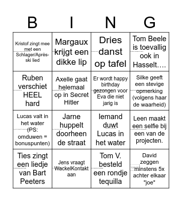 dmvA BINGOOOO Bingo Card