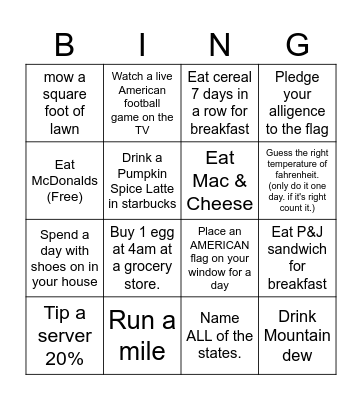 Aleksej America Bingo Card