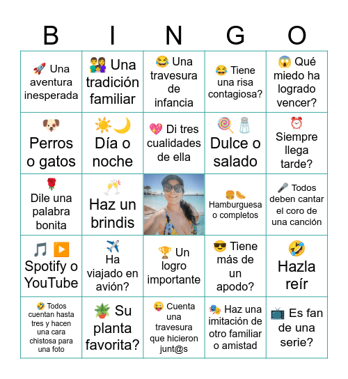 CUMPLEAÑOS LESLIE Bingo Card