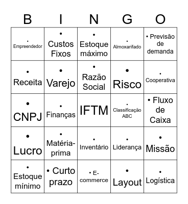 Bingo de ADM Bingo Card