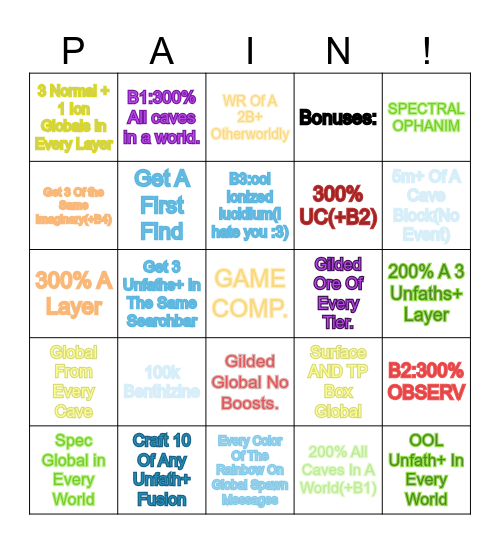 URRB Bingo Card