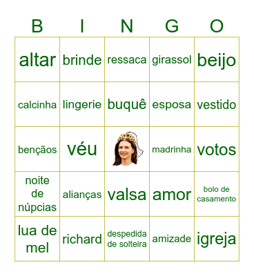 DESPEDIDA DA BAH Bingo Card