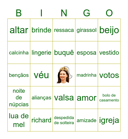 DESPEDIDA DA BAH Bingo Card