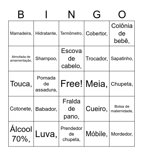 Chá do Isaac Bingo Card