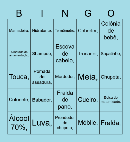 Chá do Isaac Bingo Card