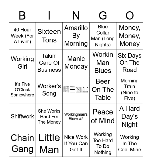 "Labor Day" Bingo Card