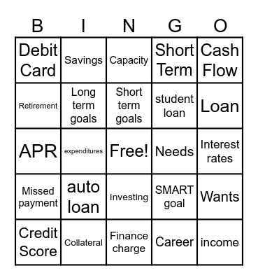 Money, money, money! Bingo Card