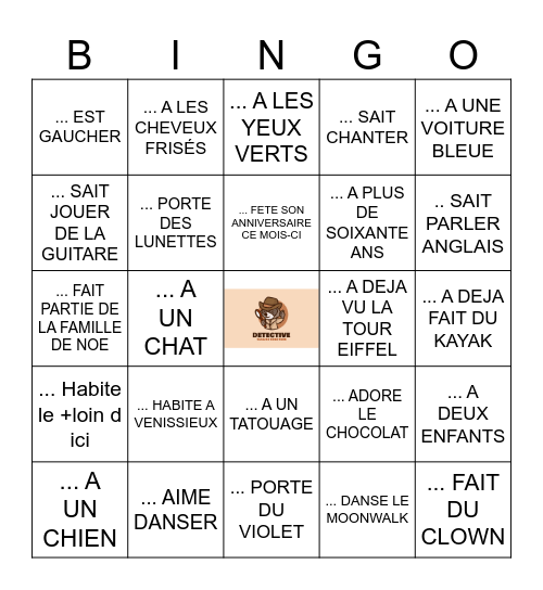 TROUVE QUELQU'UN QUI... Bingo Card