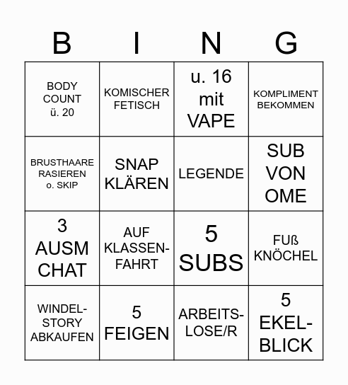 OME BINGO Card