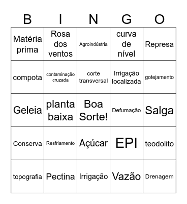 BINGO AGROPECUÁRIO Bingo Card