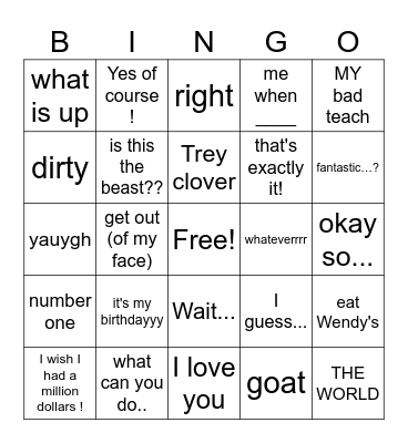 happy VAY DAY Bingo Card