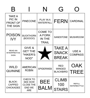 STARVED ROCK BINGO Card