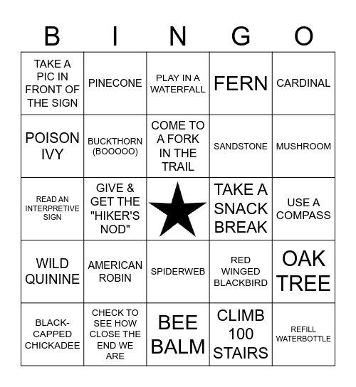 STARVED ROCK BINGO Card