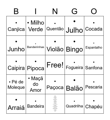 GAWLOUSKI Bingo Card