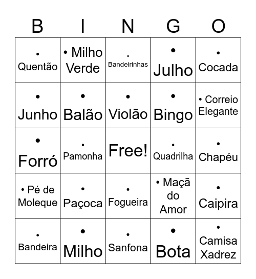 GAWLOUSKI Bingo Card