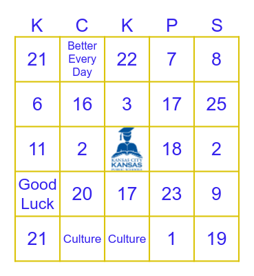 KCKPS Administrator's Training Bingo Card