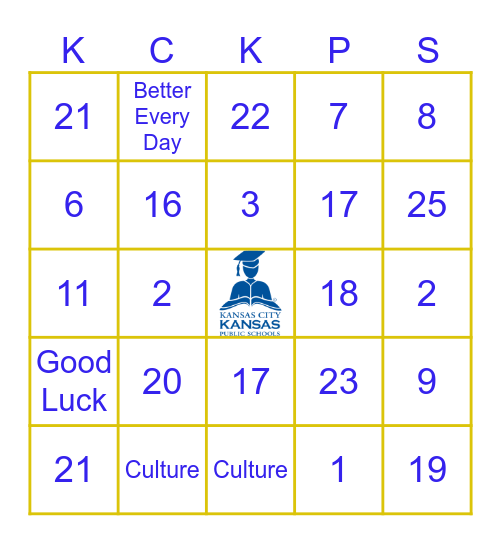 KCKPS Administrator's Training Bingo Card