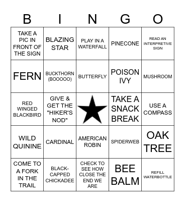 STARVED ROCK BINGO Card