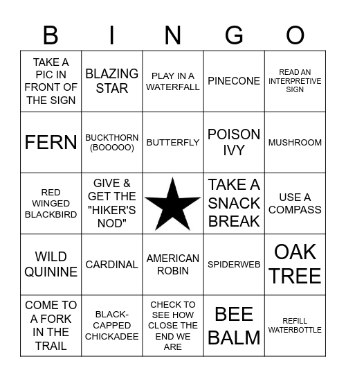 STARVED ROCK BINGO Card