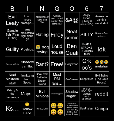 📌 (browsing form) bingo!! Bingo Card