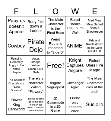 Chapter 5 Bingo Card