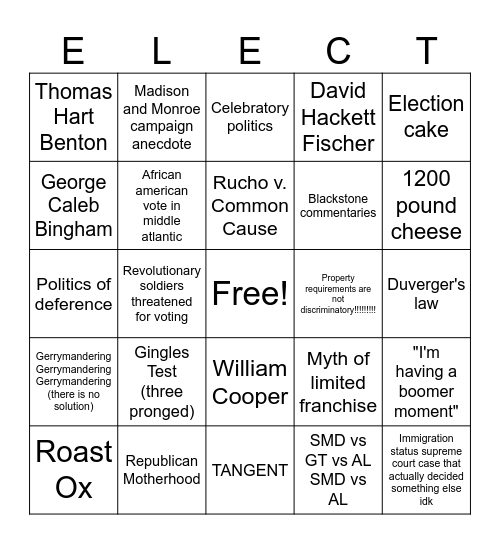DOW BINGO Card